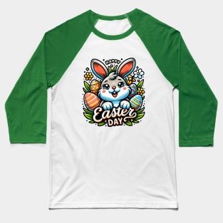 Happy Easter Day Bunny Baseball T-Shirt